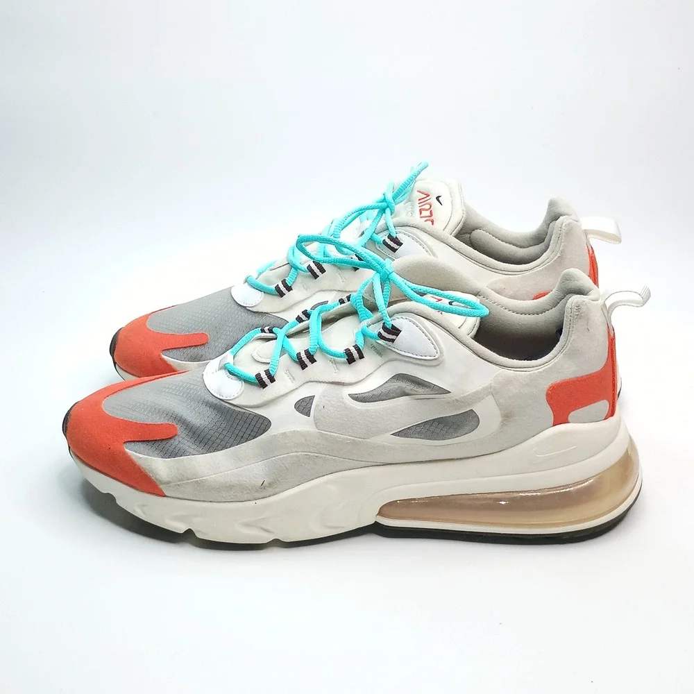 Nike Air Max 270 React Electro Green Orange AO4971-200 Mens 12.5 Running Shoes